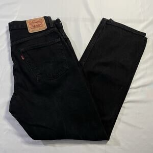 Levi's 550 Black Relaxed Fit Jeans Tag 34x32 Actual 33x30.5 Blank Red Tab 2008